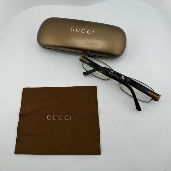 Vintage Gucci Prescription Glasses with Case and Cloth - Picture 2 of 4